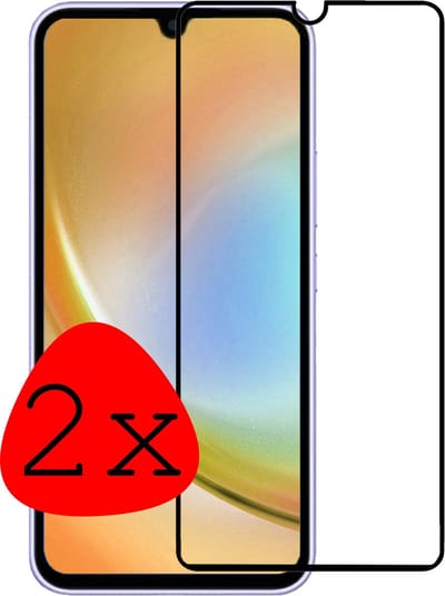 Screenprotector - 2 Stuks Geschikt voor Samsung Galaxy A34 - Full Cover - Beschermglas - Gehard Glas - Tempered Glass - Screen Protector