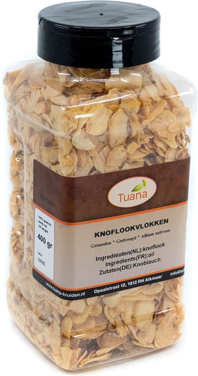 Tuana Kruiden - Knoflook Vlokken - Strooibus 300 Gram - Tuanashop - GP-K-0034