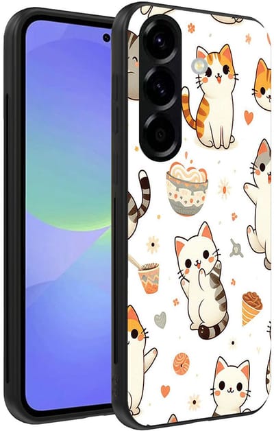 Smartphonica Telefoonhoesje Geschikt voor Samsung Galaxy A36 met katten opdruk - TPU backcover case cat design geschikt voor Samsung Galaxy A36