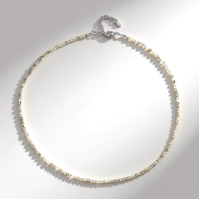 Cavill - Zilveren ketting 925 sterling zilver - 32.63 ct Cambodjaanse zirkonen - Verstelbare dames ketting - Elegante zilveren halsketting