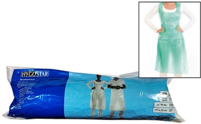Hygostar Groene Wegwerpschorten plastic – 200 stuks – Wegwerp Overschorten op Rol