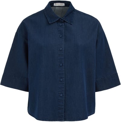 WE Fashion Dames denim blouse - Curve