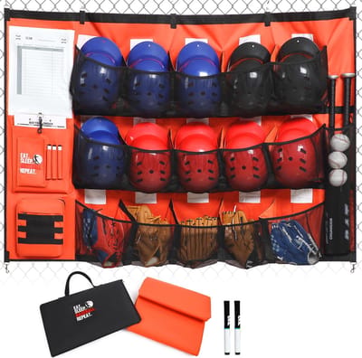 Helm Organizer - Sport Tas - Team Opslag - 15 Speler Vakken - 160 x 106 cm - Zwart