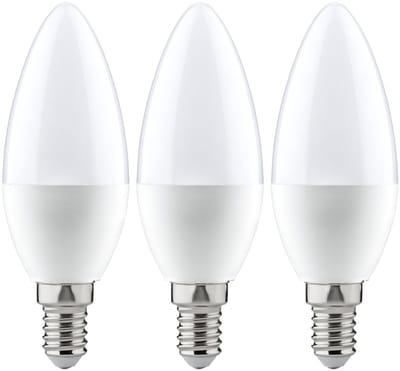 Standaard 230 V LED kaars E14 Set van 3 3x470lm 3x5,5W 2700K Opaal