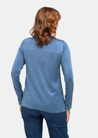Pullover met opstaande kraag - rookblauw - Gr. 40 van Goldner Fashion