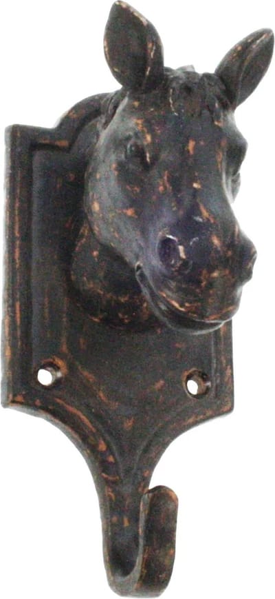 Haak metaal Paard 6x12,5cm