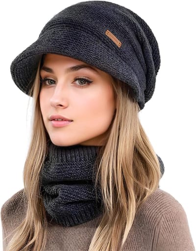 Dames Wintermuts met Sjaal - Set voor Herfst en Winter, Zachte Beanie met Bescherming en Comfort