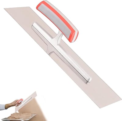 Metseltroffel - Afwerkingsgereedschap Betonspatel - Beton Egaliseren - Ergonomische Handgreep - 25 cm - Zilver
