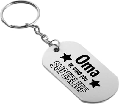 Akyol - oma ik vind jou superlief sleutelhanger - Oma - familie - cadeau - 54 x 29mm