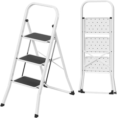 Opvouwbare Trapladder met Brede Treden - Stevige Huishoudladder tot 150 kg