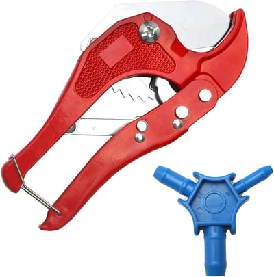 Professionele buis snijder voor PVC en meerlaagse composietbuizen met calibrator tot 42mm