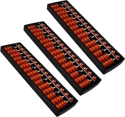 Chinese Abacus - Rekenhulp Telraam - Wiskunde Leren - Draagbaar Educatief Hulpmiddel - 23.4 x 6.5 x 1.8 cm - Multi