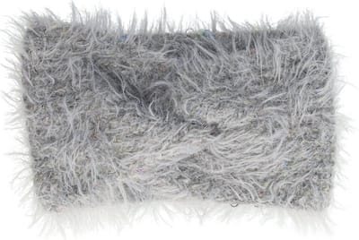 Haarsoires Haarband Twist 12cm – Soft 7% Wol – Gebreide Stof – Grijs - Zachte Knoop Hoofdband - Haaraccessoire voor Dames & Meisjes