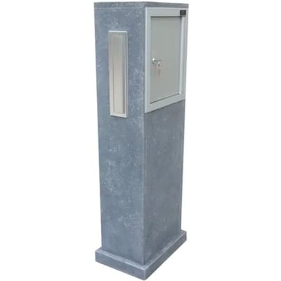 Staande Brievenbus Oviedo Rechts - Natuursteen - Blauwe Hardsteen - 35x100x21cm