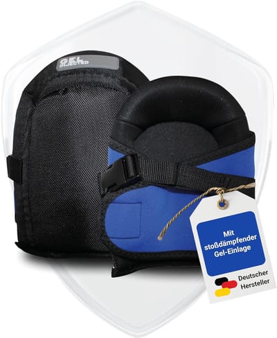 Kniebeschermers - Werkkussens - Bescherming tijdens klussen - Gelinzetstuk voor comfort - 4 cm dik - Zwart en blauw