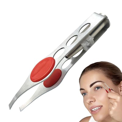 Precisie Pincet - Wenkbrauwverwijderaar Haarverwijderaar - Gezichtsverzorging Thuis - Geïntegreerd LED-licht - 96 cm Lengte - Zilver