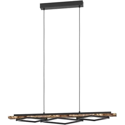 Eglo Hanglamp Boyal - Zwart - Hout - 42w