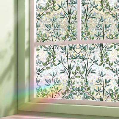 CLVP® Raamfolie Glas in Lood - Antieke Look - Lood Regenboog