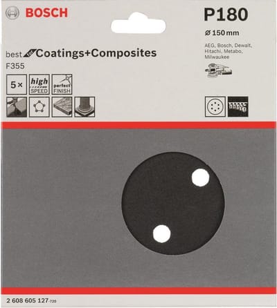 Bosch Slijpblad 150 SIC K180 5 stuks