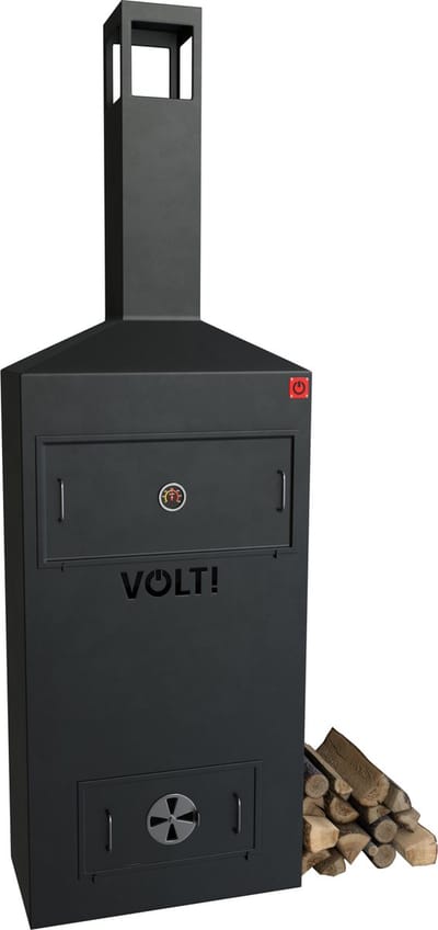 VOLT - Dutch Fire Oven BBQ Grill - Rookoven Barbecue - Rookkast - Buitenhaard - Pizza Oven - Tuinhaard - BBQ/Rookkast - Zwart - Made in NL