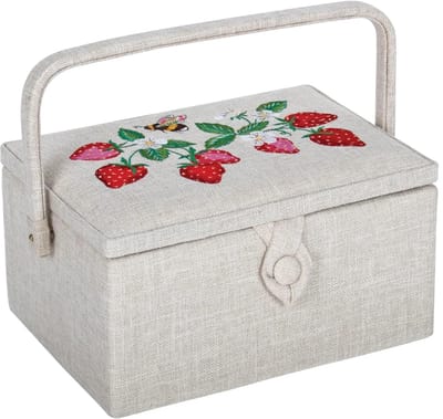 Sewing box : strawberry :18.5x25.5x14.5 cm