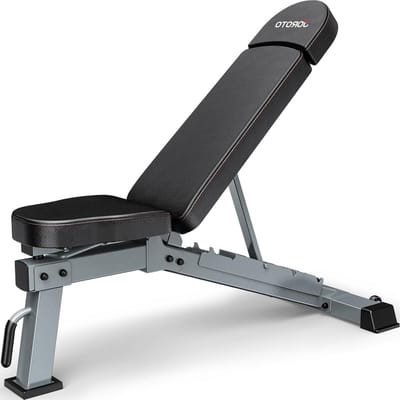 Premium halterbank - praktische fitnessbank voor volledige lichaamstraining - geschikt als schuine bank en vlakke bank - MD80 fitnessbank