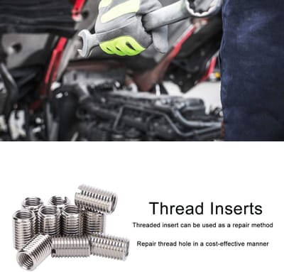 Dailygoods- Reduceermoer 10 Stuks - M12/M16 Binnendraad/Buitendraad - RVS Reparatie-inzetmoer - Schroefdraadmoer - Conversiekit - Verstelbare diameter - Draadinzetstuk