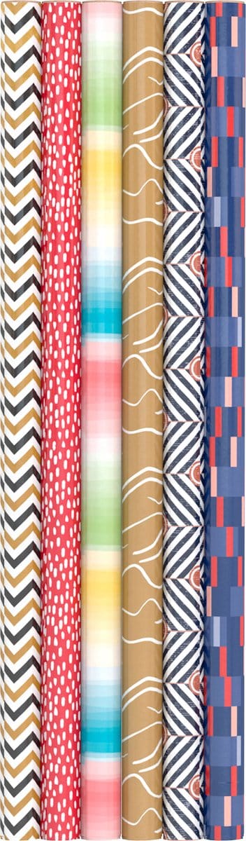 60 Rollen alledaagse inpakpapier, 70 x 200cm – Cadeau Papier Inpak Feest Standaard