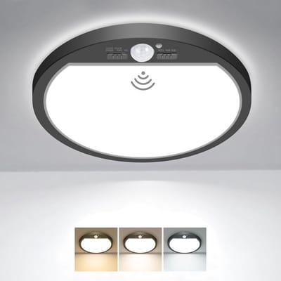 LED Plafondlamp met Bewegingsmelder - 18W, 1800lm - 3 Kleuren Instelbaar - IP44 - Voor Binnen en Buiten