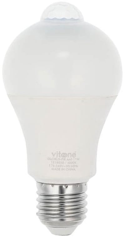 VITO LED Lamp met Bewegings sensor A60 E27 - 11W (vervangt 75W) - 1045lm - 4000K - Ø60mm - 175-260V - Energiezuinig