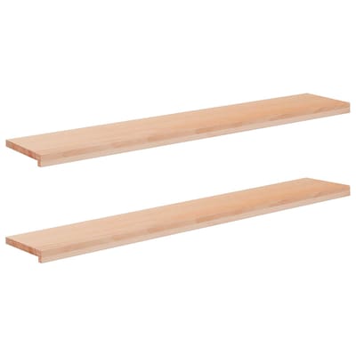 vidaXL - Raamprofielen - 2 - st - Naturel - 140 - x - 25 - x - 2 - cm - Massief - beukenhout