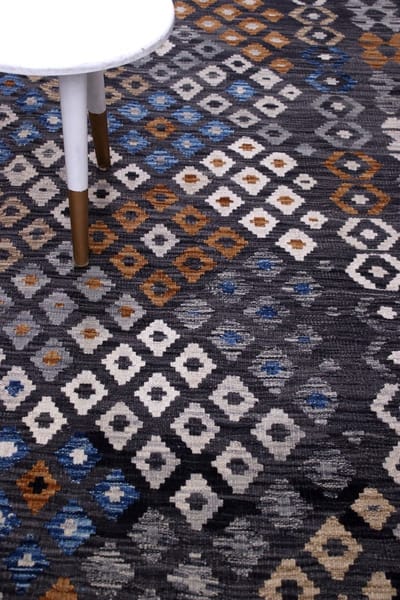 Kleurrijk Tapijt Laagpolig Handgeweven Wollen Vloerkleed - Koho Afghan Kelim 291x211 - 291x211cm- Modern - Woonkamer - Salon - Slaapkamer - Eetkamer