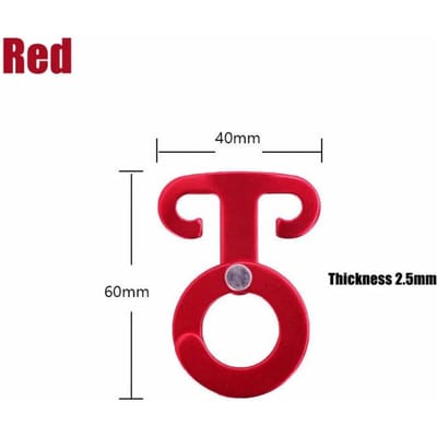 Buiten kamperen Aluminium Touwhanger Tentaccessoires O-type Paracord Touwgesp Reisset Survivalgesp Rond rood