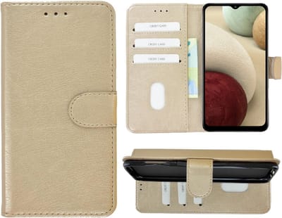 Hoesje Geschikt voor Samsung Galaxy A13 5G - Book Case Wallet Goud Cover