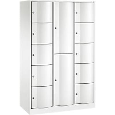 C+P combikast Resisto, 3 vakken, 12 vakken, B 1148 x D 540 x H 1950 mm, verkeerswit