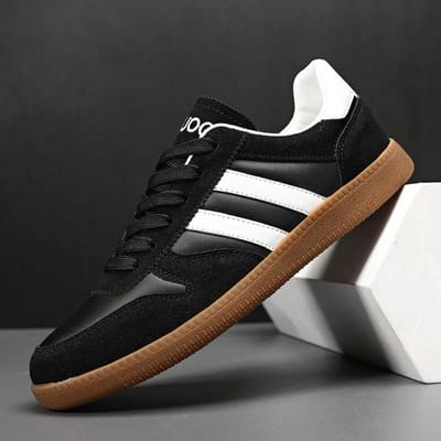 Nieuwe Herfst- en Wintermode Casual Board Schoenen Veelzijdige Zachte Zool Casual Schoenen Koreaanse Stijl Trendy Heren Sportschoenen 44 black