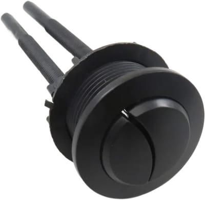 Toiletspoelknop - WC knop - Waterbesparing - Eenvoudige installatie - 38 mm - Zwart