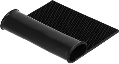 Dailygoods- Barmat Antislip - Rubberen Kappersservicemat - Zwarte Morsmat - Keuken/Bar - 45 cm x 30 cm - Duurzaam en Veilig - Keukenmat