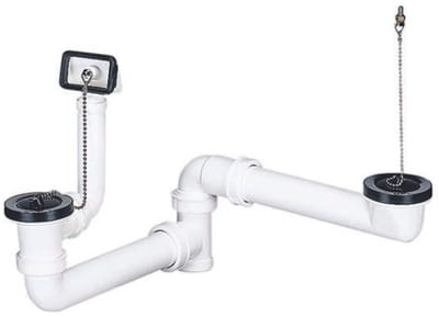 DALLMER Af- en overloop-set 023 U, 2 kettingen, 1 1/2", 110312
