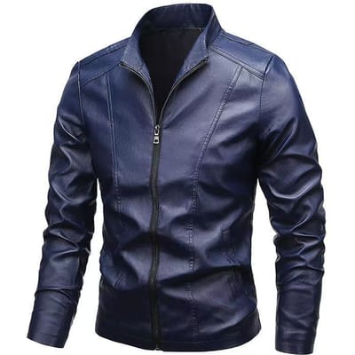 Nieuwe Herfst en Winter Heren Leren Jas Koreaanse Stijl Slim en Trendy Knap Veelzijdige Leren Jas 5XL gray
