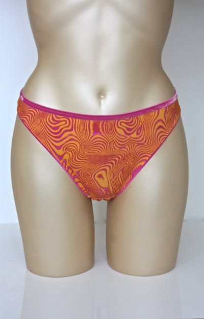 Freya - Tigerlilly - oranje string, speels motief - Maat S / 36