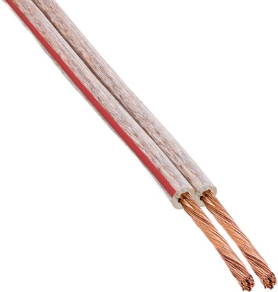 Luidspreker kabel (CCA) - 2x 0,75mm² / transparant - 50 meter