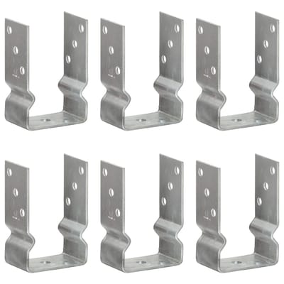 vidaXL - Grondankers - 6 - st - 9x6x15 - cm - gegalvaniseerd - staal - zilverkleurig