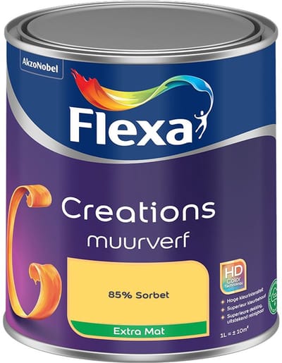 Flexa - Creations Muurverf Extra Mat - 85% Sorbet - Mengverf - 1 L