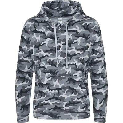 Just Hoods Camo Hoodie JH014 - Grey Camo - XS