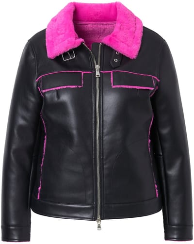 Angel of Style - Dames - Jack in leren look classic fit - Zwart - Maat 44