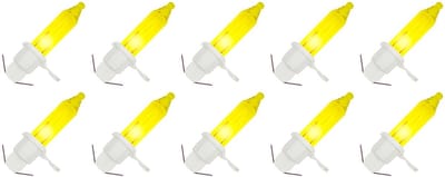 OE Lightning Reserve Kerstlampjes - 10 stuks - Witte Insteek Fitting - 2.5V/0.425W - Geel Licht