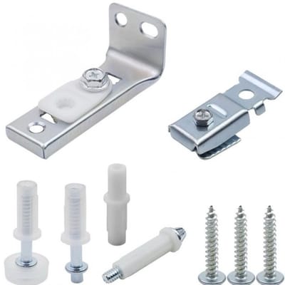 longziming -Kit De Réparation Pour Portes Pliantes - Quincaillerie De Portes Pliantes - Pivot 1 Cm/Roue De Guidage 2,2–2,5 Cm - 6 Stuks - Universeel Voor Kastdeuren En Garagepoorten Zilver