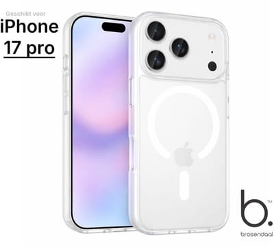 Brosendaal Hoesje - Geschikt voor Apple iPhone 17 Pro – Transparant – MagSafe-compatibel Telefoonhoesje – Ultradun en maximale Valbescherming
