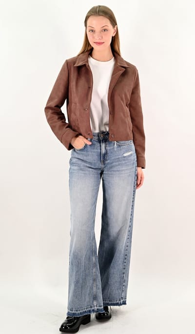 YesMooi - Faux Suede Jacket - Bruin - S (36)